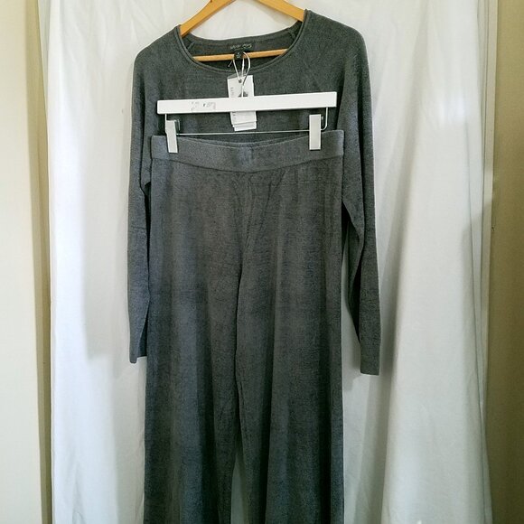 Barefoot Dreams CozyChic Ultra Lite Lounge Set – Medium – Gray – New With Tag - Picture 2 of 16